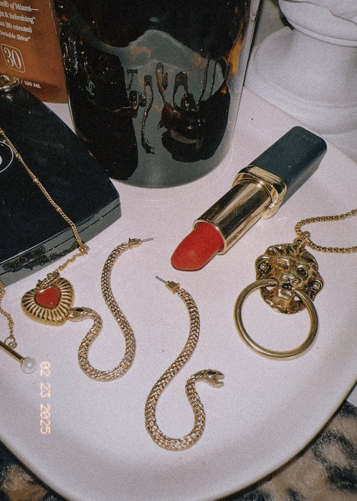 pebby forevee Earring Gold HISS & STRIKE STATEMENT EARRINGS