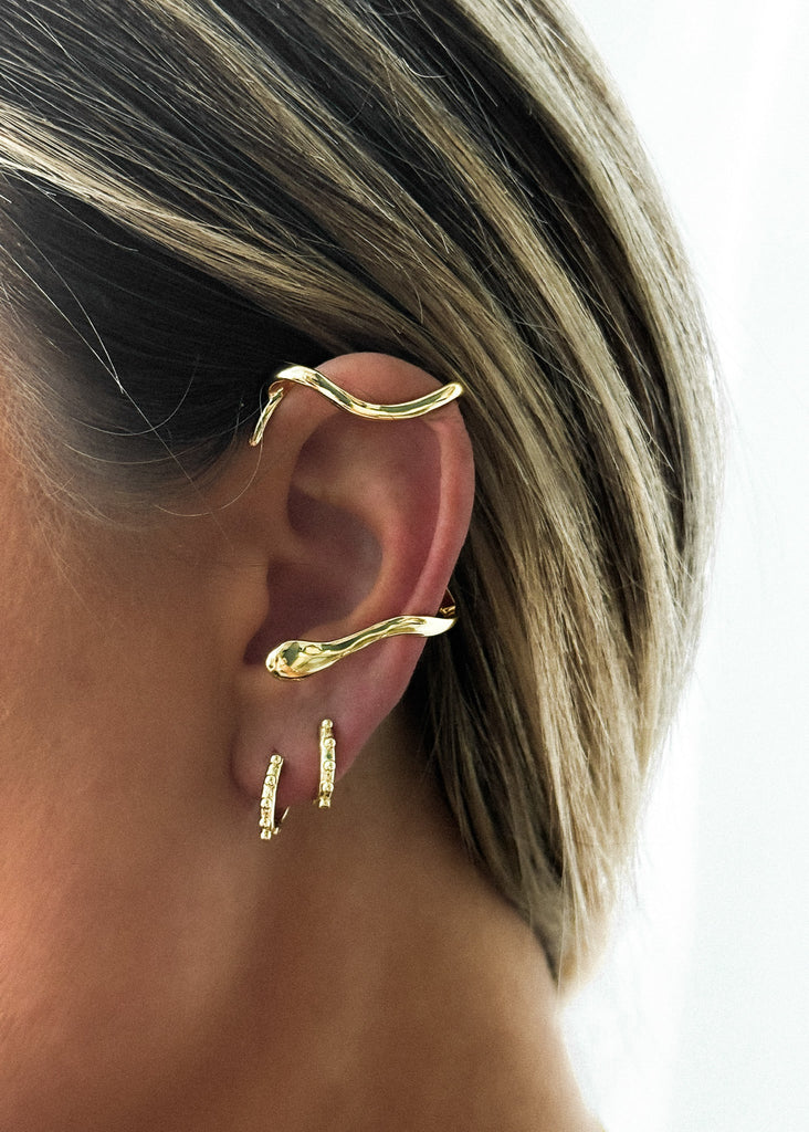 pebby forevee Earring Gold IVY WATER RESISTANT EAR CUFF