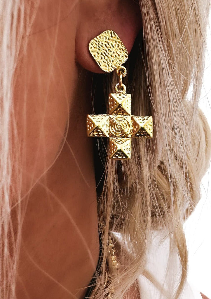 pebby forevee Earring Gold JANNA STATEMENT EARRINGS