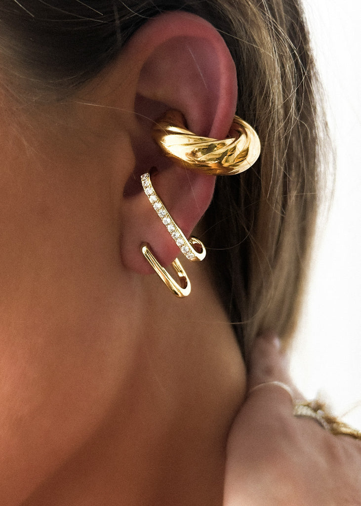 pebby forevee Earring Gold LILY LUXE STATEMENT EARRINGS