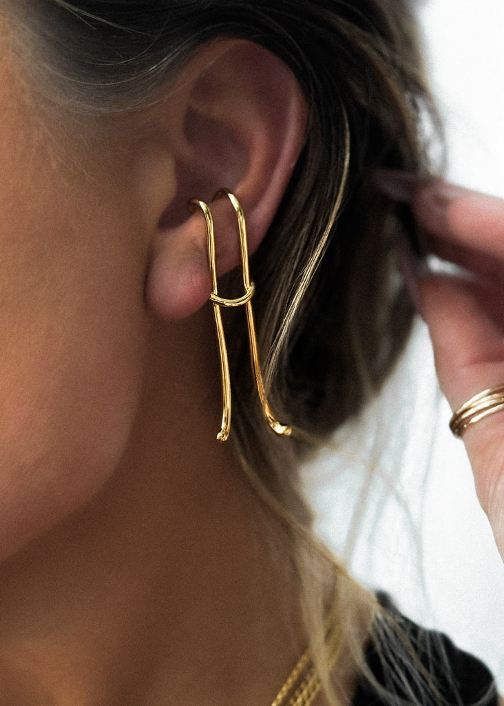 pebby forevee Earring Gold LOCKED IN WATER RESISTANT EAR CUFFS