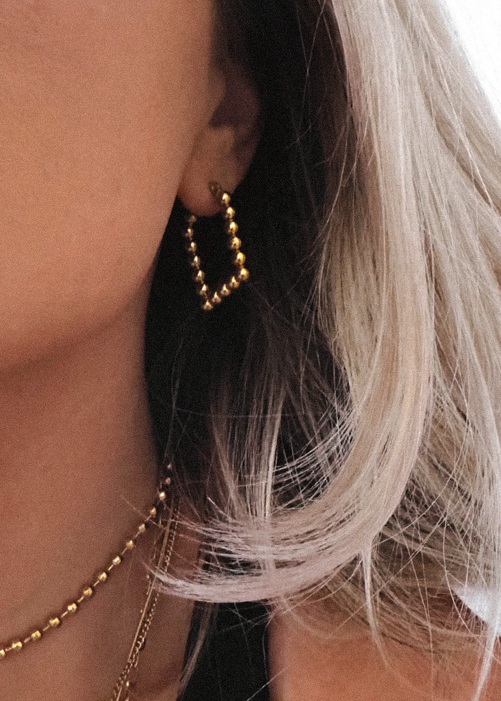 pebby forevee Earring Gold MADDEN WATER RESISTANT EARRINGS