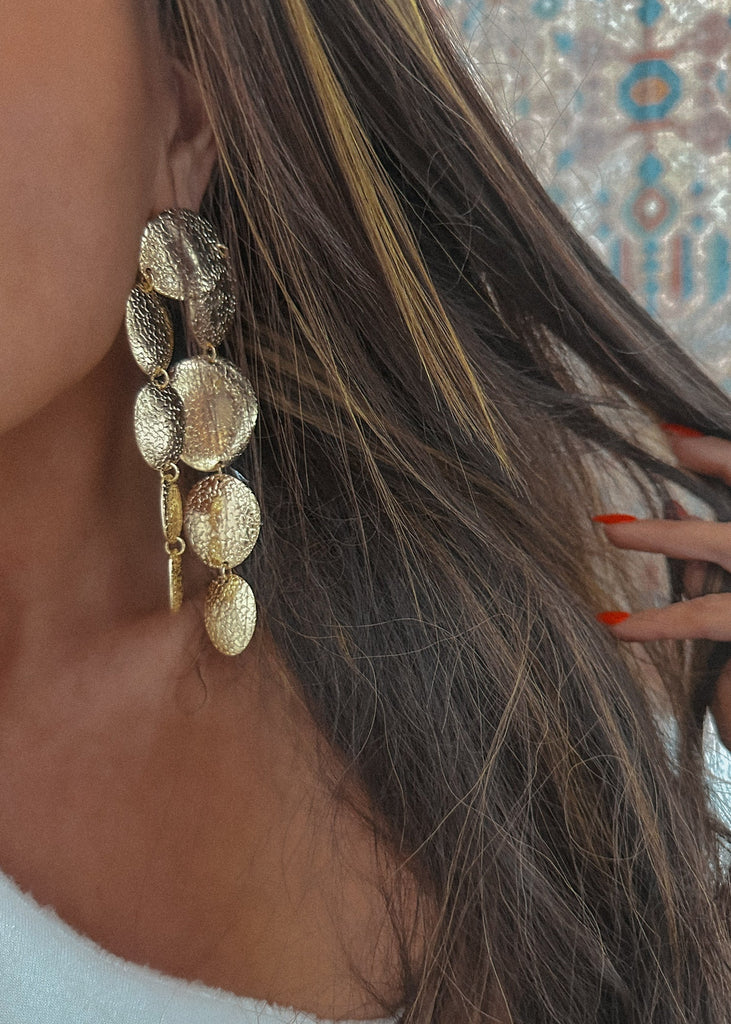 pebby forevee Earring Gold MARLOW STATEMENT EARRINGS