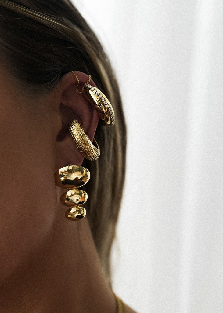 pebby forevee Earring Gold MIXED SIGNALS STATEMENT EARRING