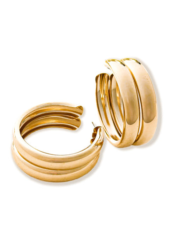 pebby forevee Earring Gold NOW OR NEVER WATER RESISTANT HOOP EARRING