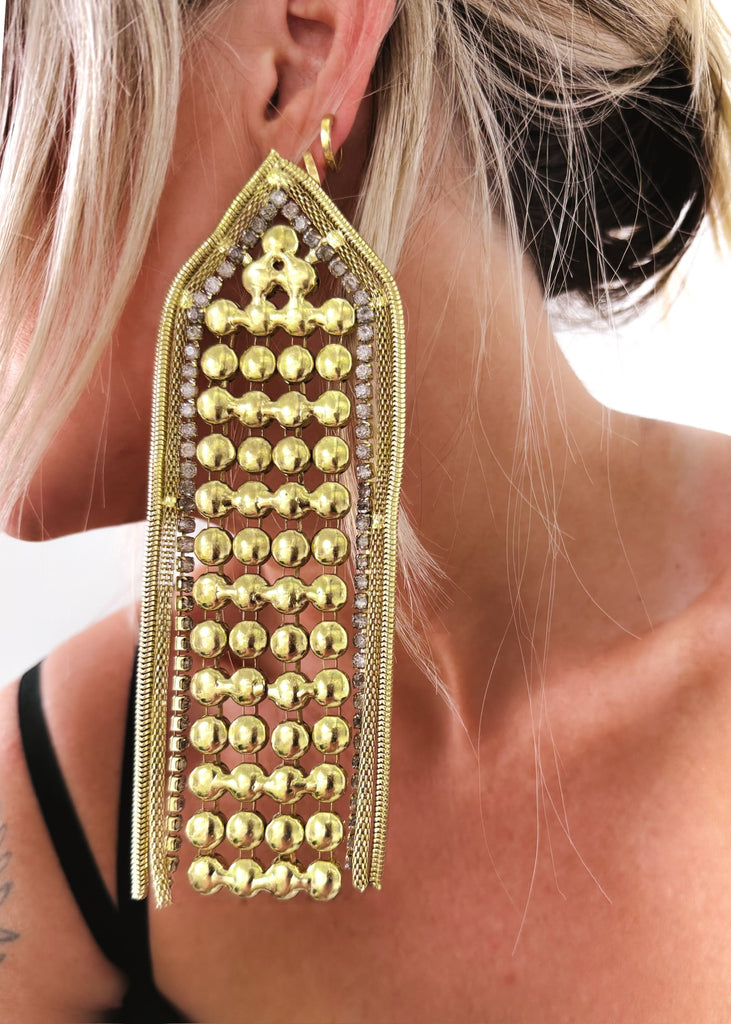 pebby forevee Earring Gold ONELLA STATEMENT EARRINGS