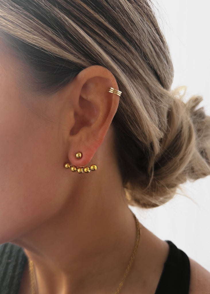 pebby forevee Earring Gold POST ABOUT IT WATER RESISTANT EARRING JACKETS