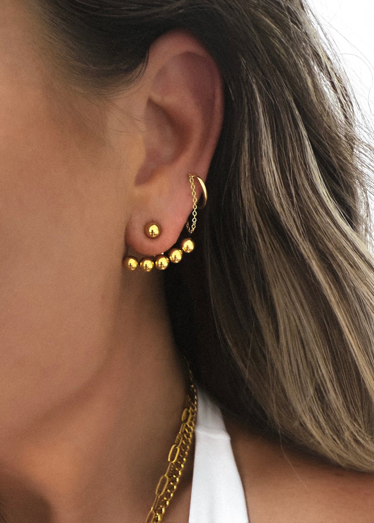 pebby forevee Earring Gold POST ABOUT IT WATER RESISTANT EARRING JACKETS