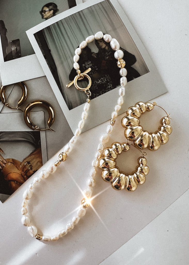 pebby forevee Earring Gold REDFORD STATEMENT EARRINGS