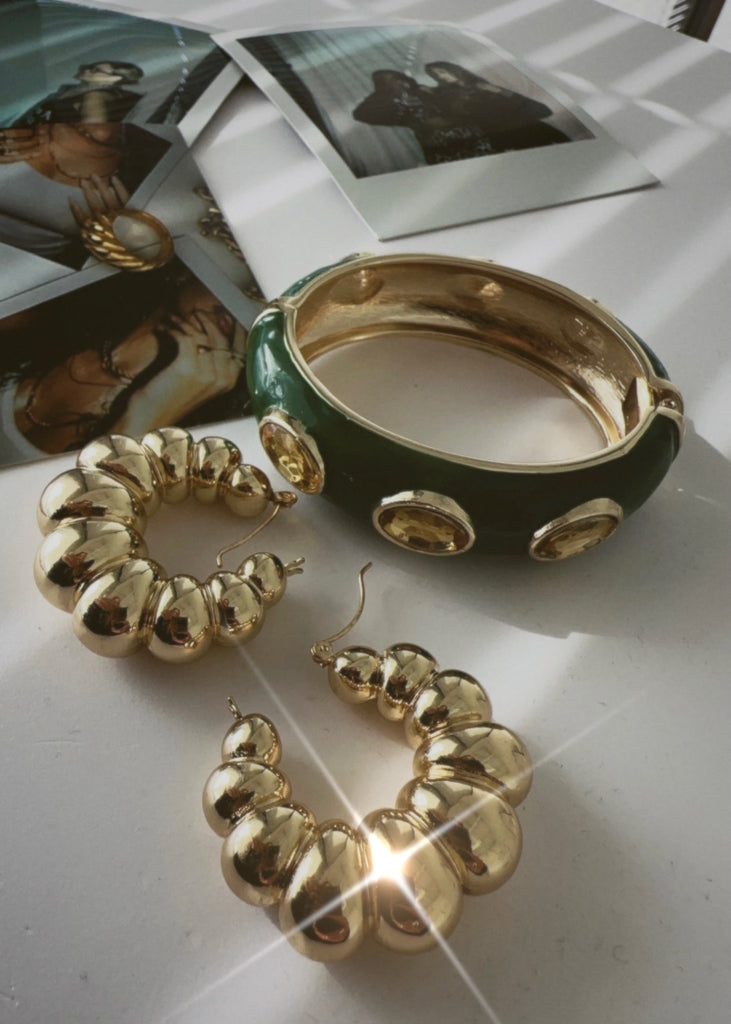 pebby forevee Earring Gold REDFORD STATEMENT EARRINGS