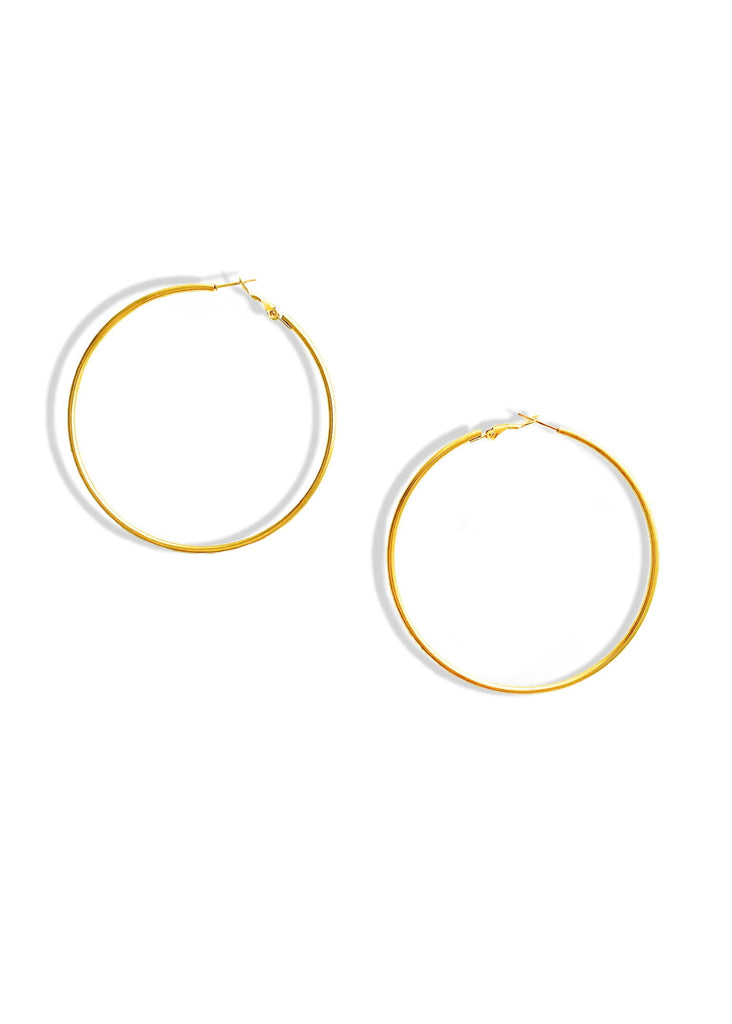 pebby forevee Earring Gold RIVAL WATER RESISTANT HOOP EARRINGS