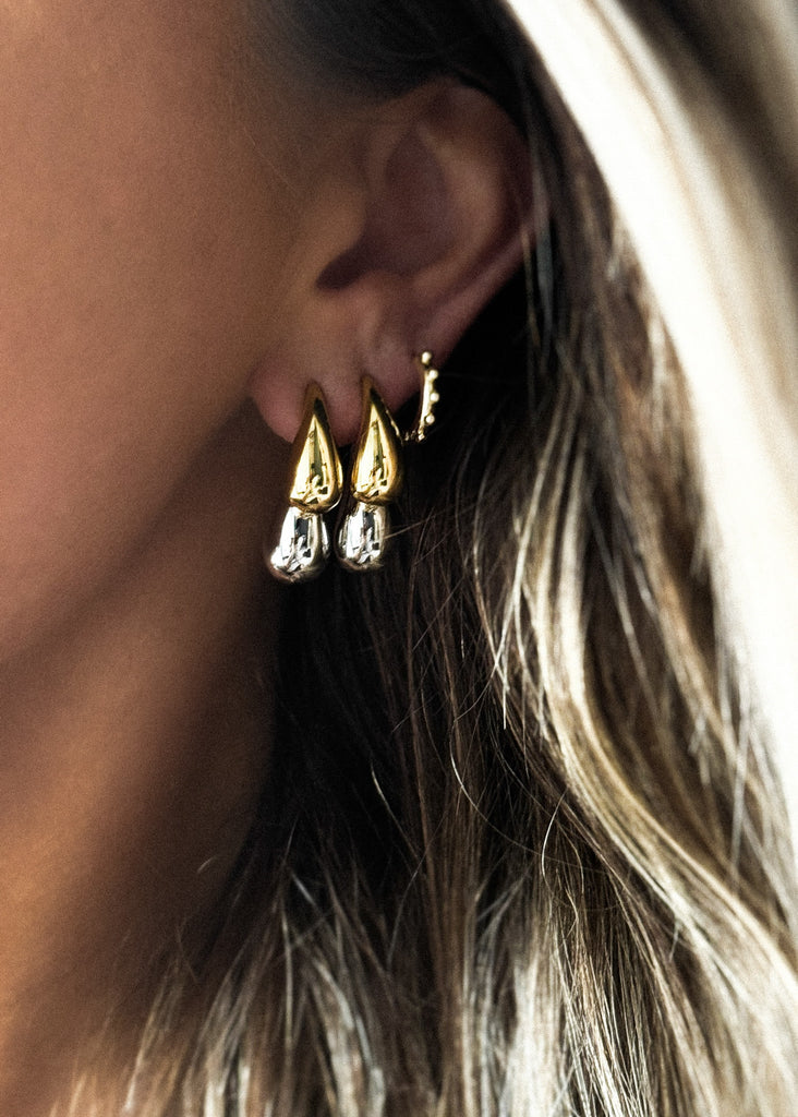 pebby forevee Earring Gold/Silver DOUBLE TAKE WATER RESISTANT EARRINGS