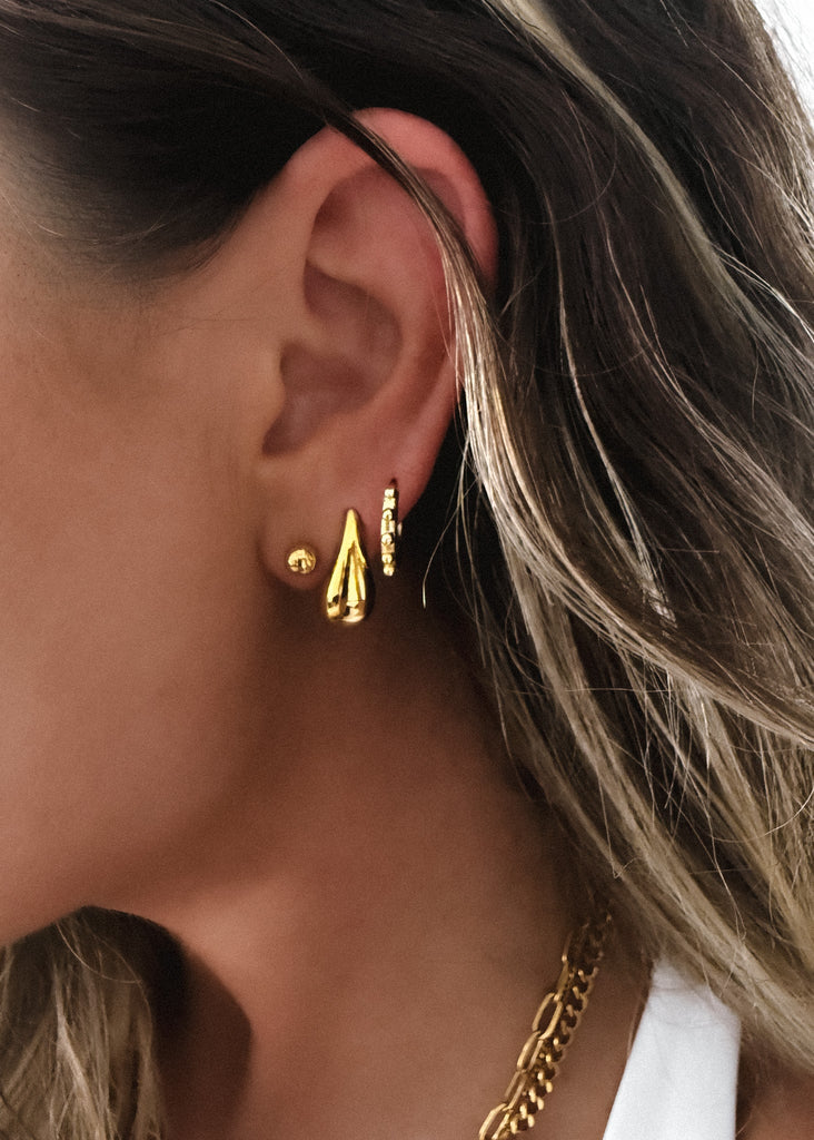 pebby forevee Earring Gold/Silver DOUBLE TAKE WATER RESISTANT EARRINGS