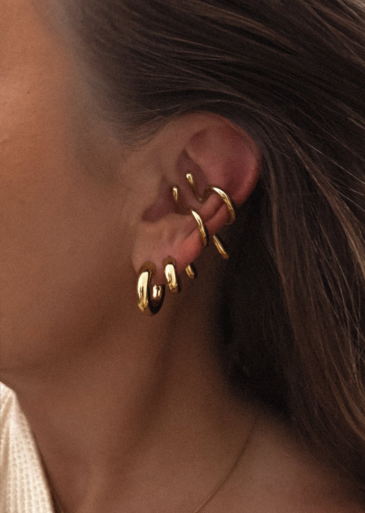 pebby forevee Earring Gold SIREN SPIRAL WATER RESISTANT EAR CUFF