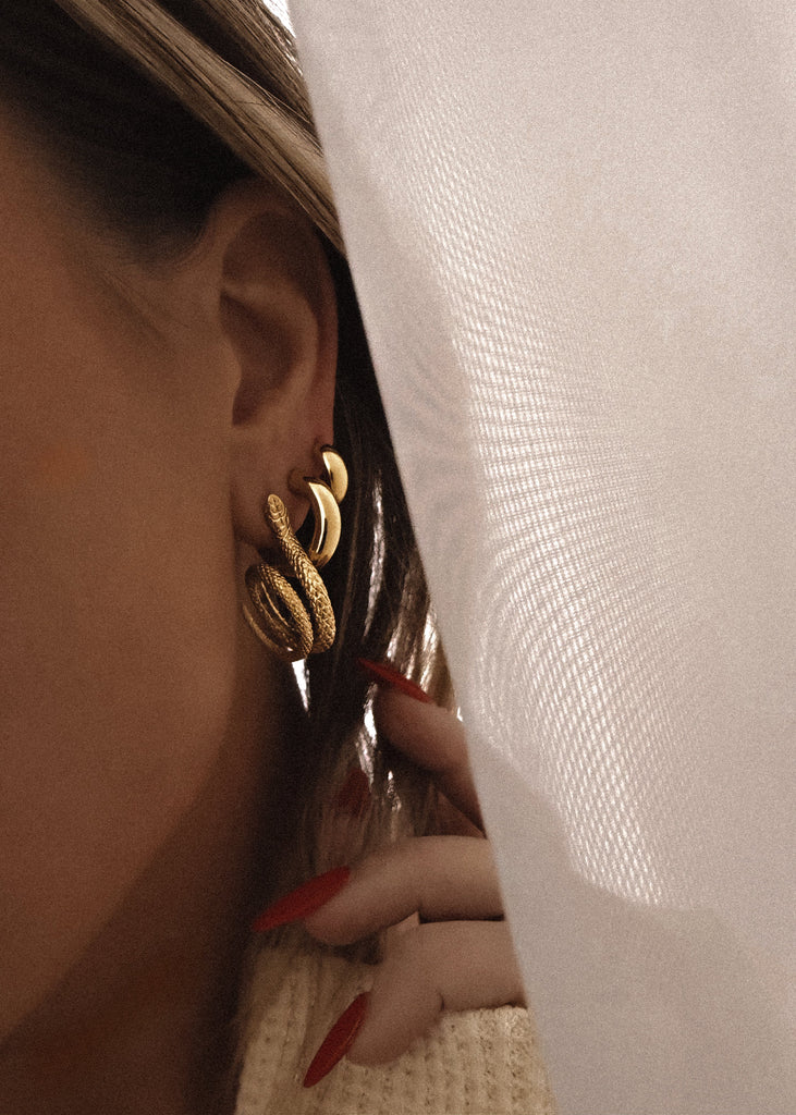 pebby forevee Earring Gold SO IT GOES WATER RESISTANT EARRINGS