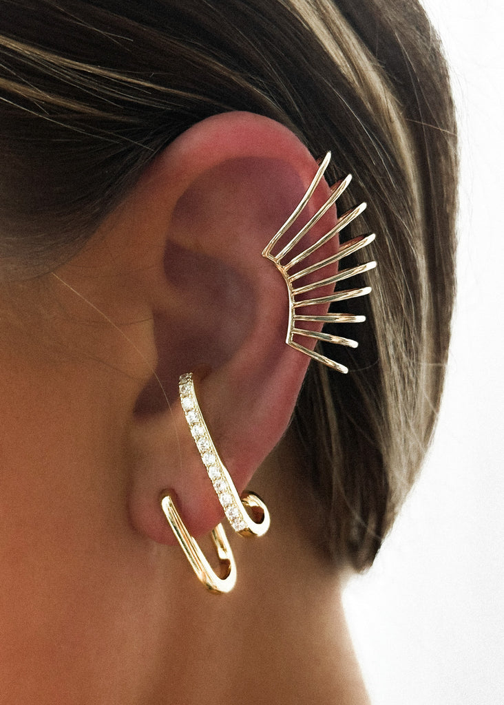 pebby forevee Earring Gold SOLEIL STATEMENT EAR CUFF