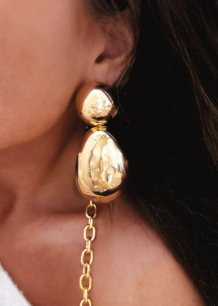 pebby forevee Earring Gold SORAYA STATEMENT EARRINGS