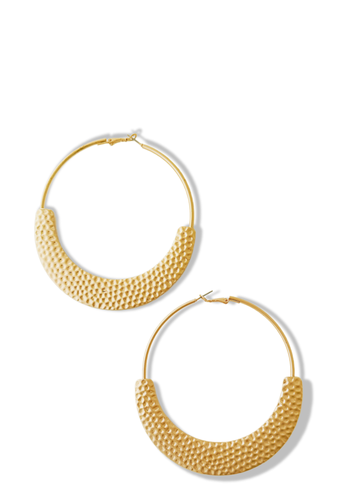 pebby forevee Earring Gold TARLO STATEMENT HOOP EARRINGS
