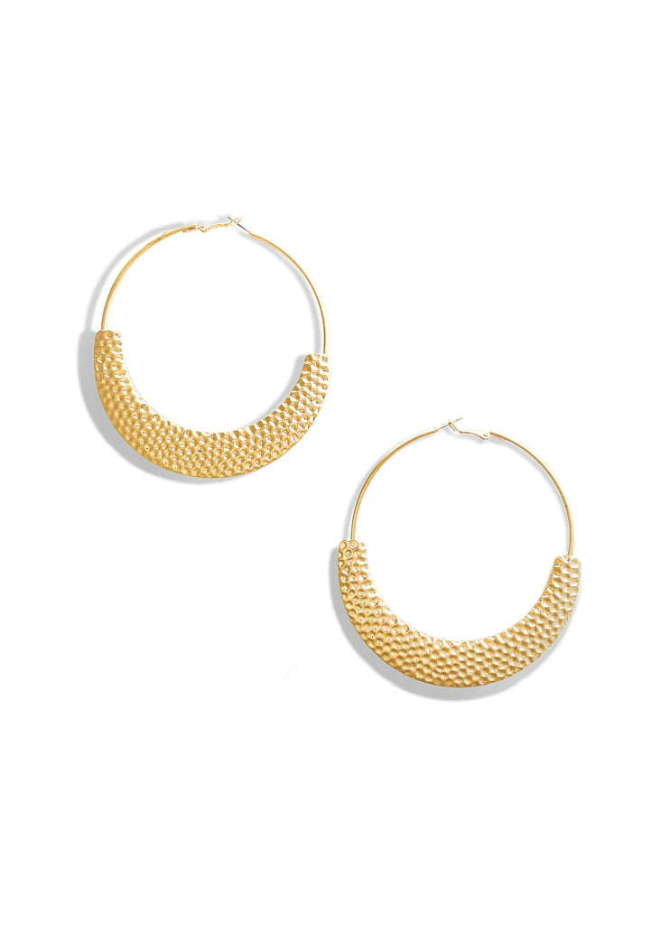 pebby forevee Earring Gold TARLO STATEMENT HOOP EARRINGS