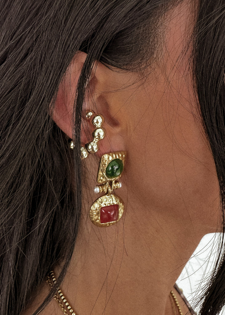 pebby forevee Earring Gold TIME BOMB STATEMENT EAR CUFF