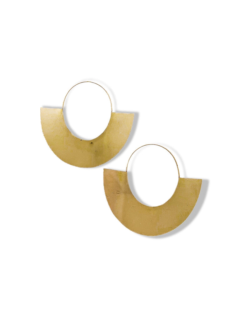 pebby forevee Earring Gold VERONA OVERSIZED HOOP STATEMENT EARRINGS