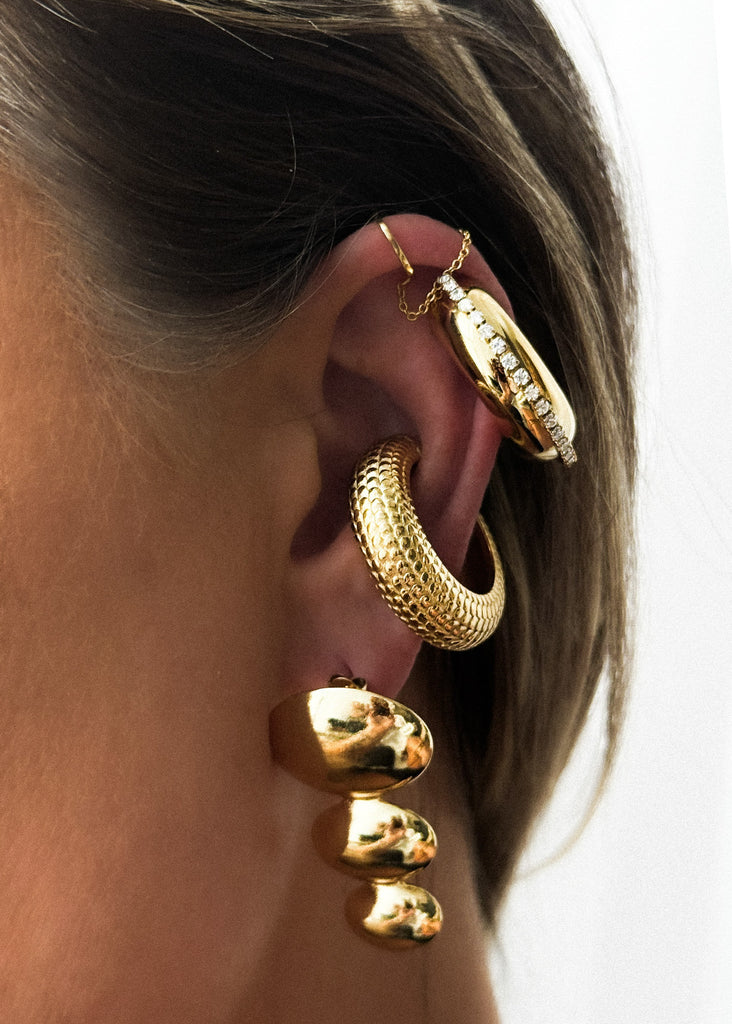pebby forevee Earring Gold YANCY WATER RESISTANT EAR CUFFS