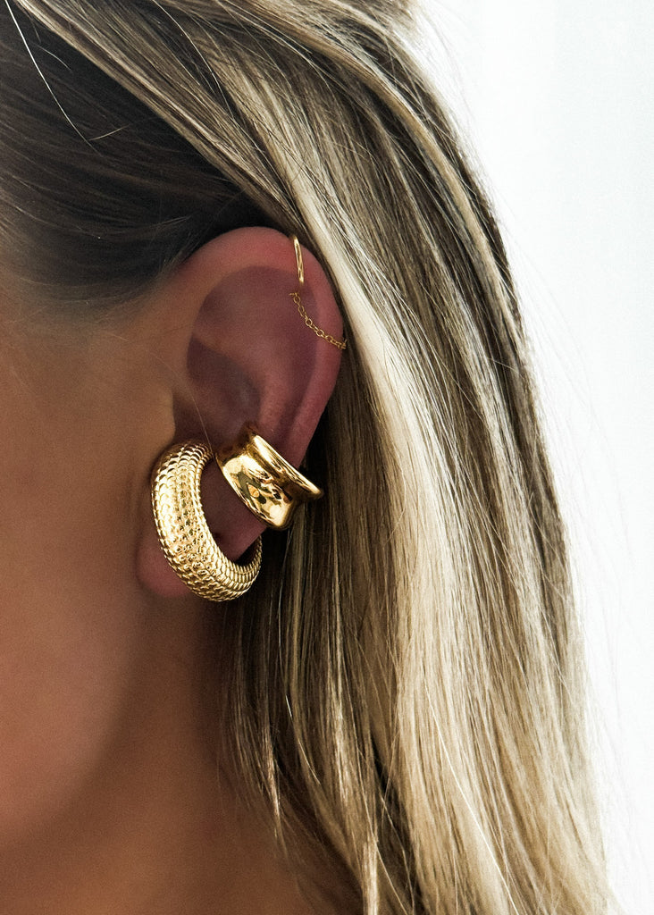 pebby forevee Earring Gold YANCY WATER RESISTANT EAR CUFFS