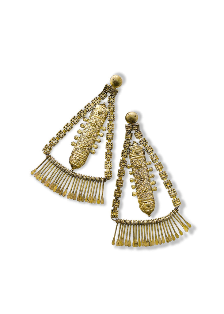 pebby forevee Earring Gold ZENO OVERSIZED STATEMENT EARRINGS