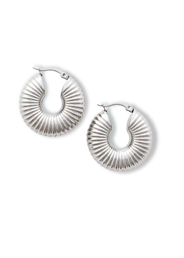 pebby forevee Earring Silver ARTEMIS WATER RESISTANT HOOP EARRING