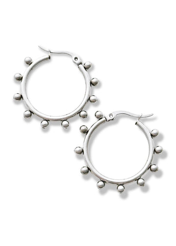 pebby forevee Earring Silver CAMPBELL WATER RESISTANT HOOP EARRING