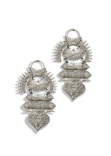 pebby forevee Earring Silver DOXIA OVERSIZED STATEMENT EARRINGS