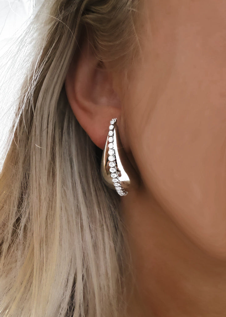 pebby forevee Earring Silver ECHO WATER RESISTANT EARRINGS