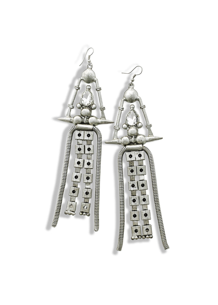 pebby forevee Earring Silver FINAL SALE: ERLEND OVERSIZED STATEMENT EARRINGS