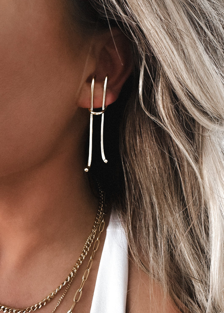 pebby forevee Earring Silver LOCKED IN WATER RESISTANT EAR CUFFS