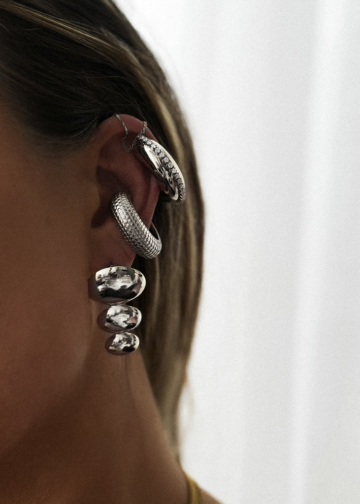 pebby forevee Earring Silver MIXED SIGNALS STATEMENT EARRINGS