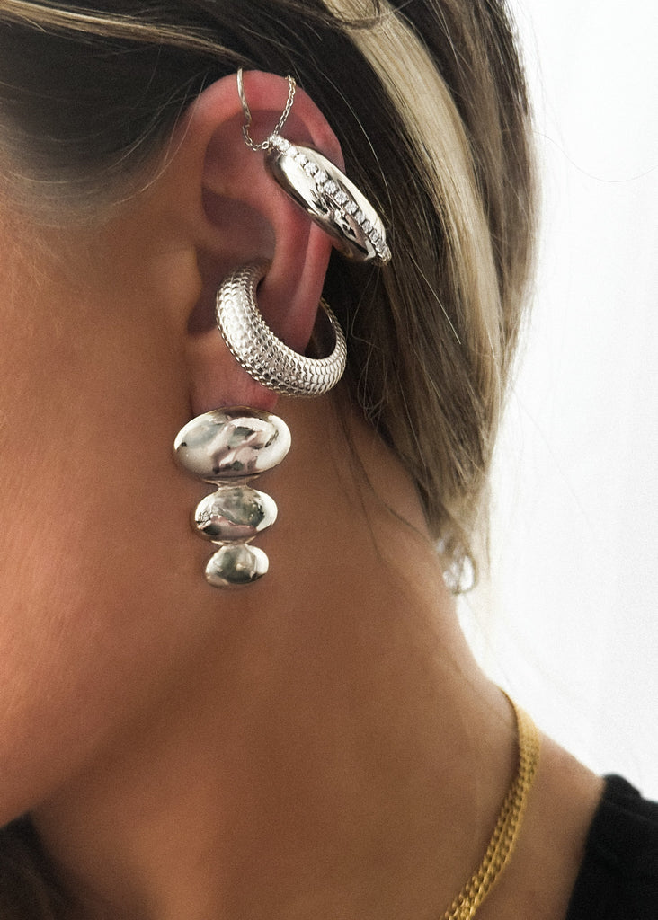 pebby forevee Earring Silver NOT SO DEMURE WATER RESISTANT EAR CUFF