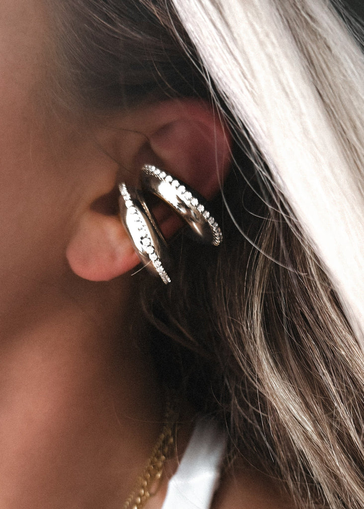 pebby forevee Earring Silver NOT SO DEMURE WATER RESISTANT EAR CUFF