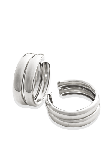 pebby forevee Earring Silver NOW OR NEVER WATER RESISTANT HOOP EARRING