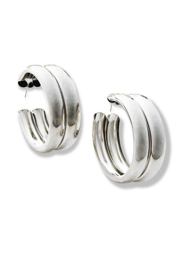 pebby forevee Earring Silver NOW OR NEVER WATER RESISTANT HOOP EARRING