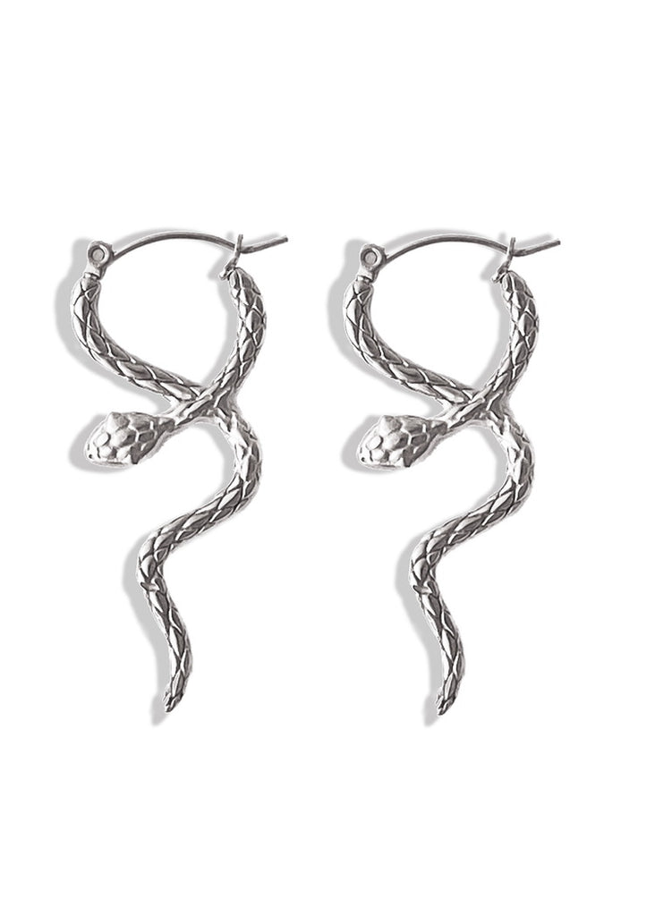 pebby forevee Earring Silver SERPENTINE WATER RESISTANT EARRING