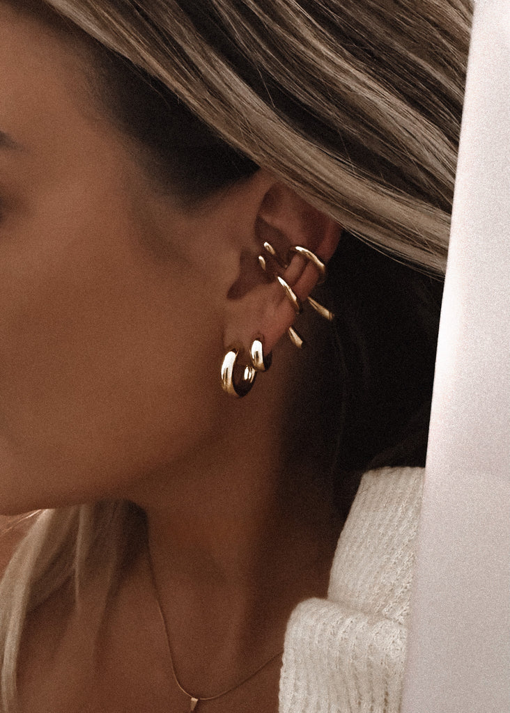 pebby forevee Earring Silver SIREN SPIRAL WATER RESISTANT EAR CUFF