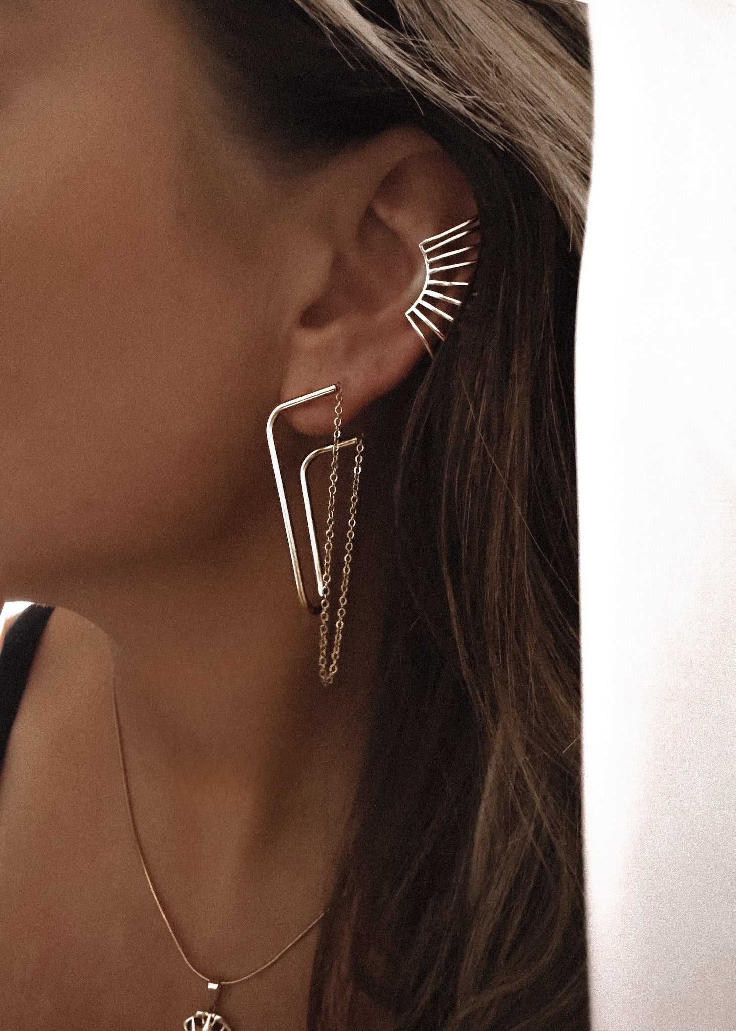 SOLEIL STATEMENT EAR CUFF – Pebby Forevee