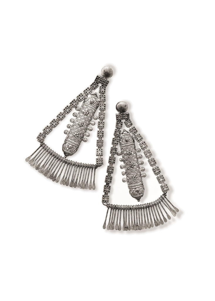 pebby forevee Earring Silver ZENO OVERSIZED STATEMENT EARRINGS