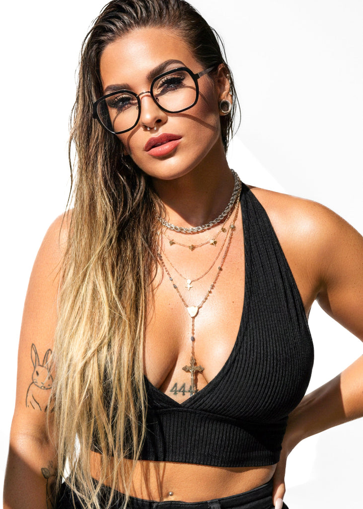 pebby forevee Glasses Black FUTURE PREDICTIONS BLUE LIGHT BLOCKING GLASSES