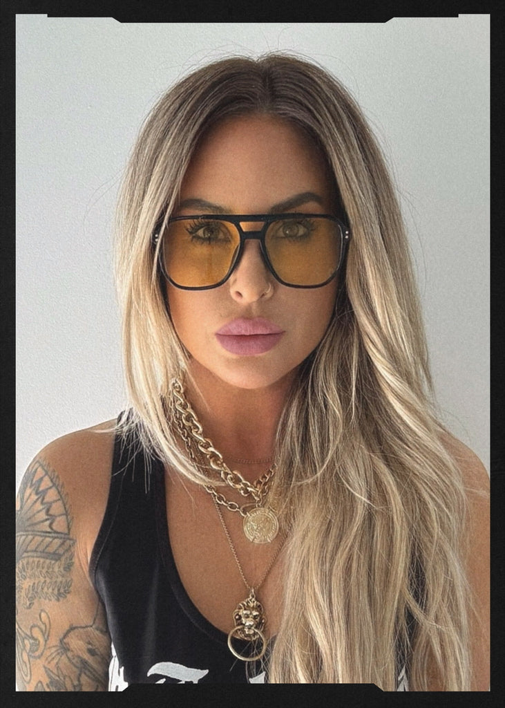 pebby forevee Glasses Black HAPPY GO LUCKY STATEMENT SUNGLASSES