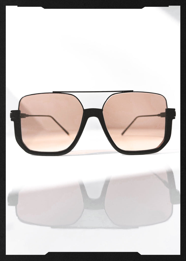 pebby forevee Glasses Black/Orange OUTLINING STATEMENT SUNGLASSES