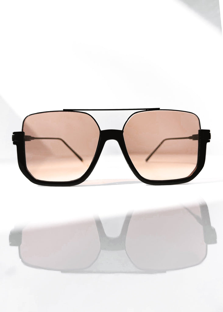 pebby forevee Glasses Black/Orange OUTLINING STATEMENT SUNGLASSES