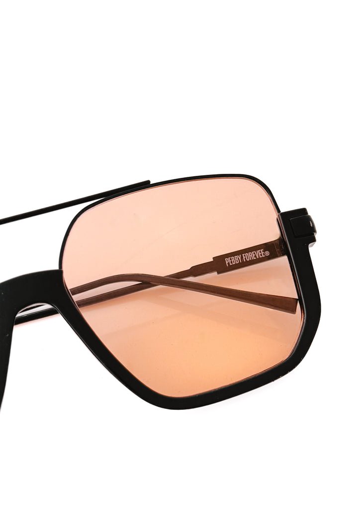 pebby forevee Glasses Black/Rose OUTLINING STATEMENT SUNGLASSES