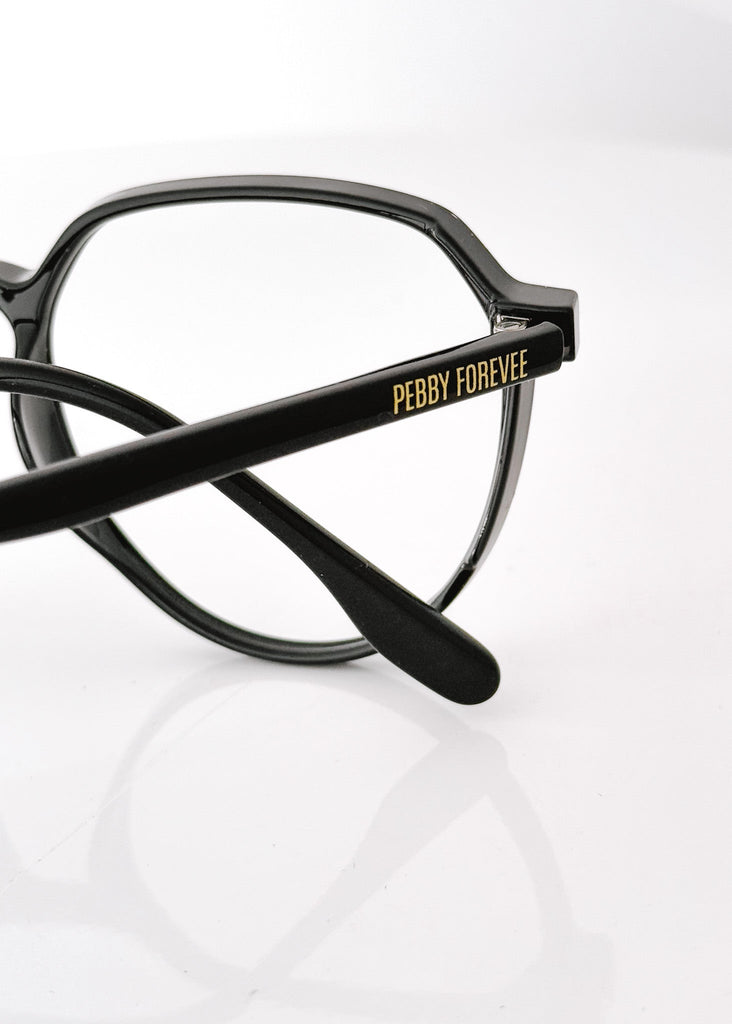 pebby forevee Glasses Black SEXY SECRETARY BLUE LIGHT BLOCKING GLASSES