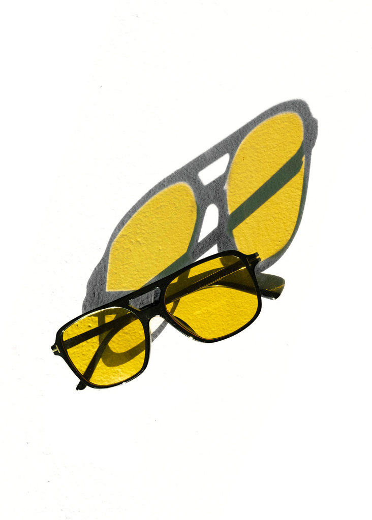 pebby forevee Glasses Black/Yellow SIGNED OUT STATEMENT SUNGLASSES